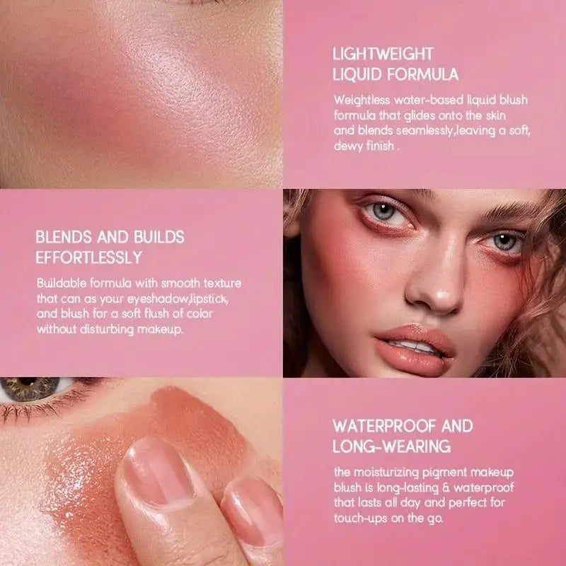 USHAS Korean Liquid Blush – Multi-Use Cream for Cheeks, Lips & Eyes