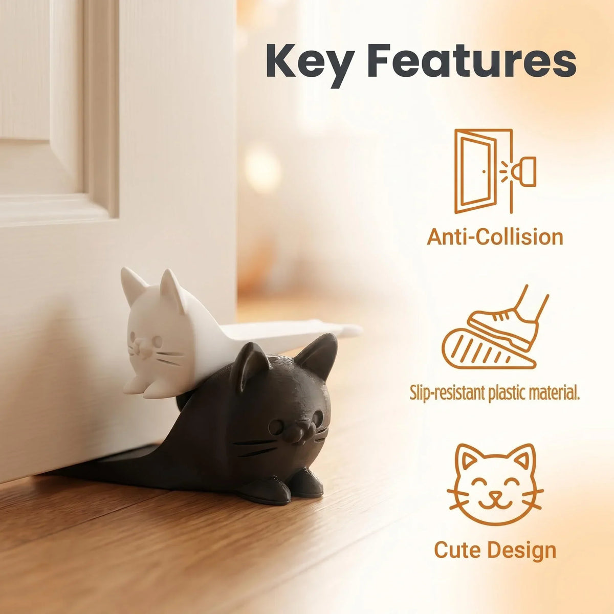 Cute Kawaii Door Stopper – Non-Slip Heavy Duty Floor Wedge