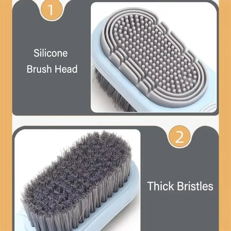 Double-sided Rubber Shoe Brush Soft Bristles Clothes Brushes Care