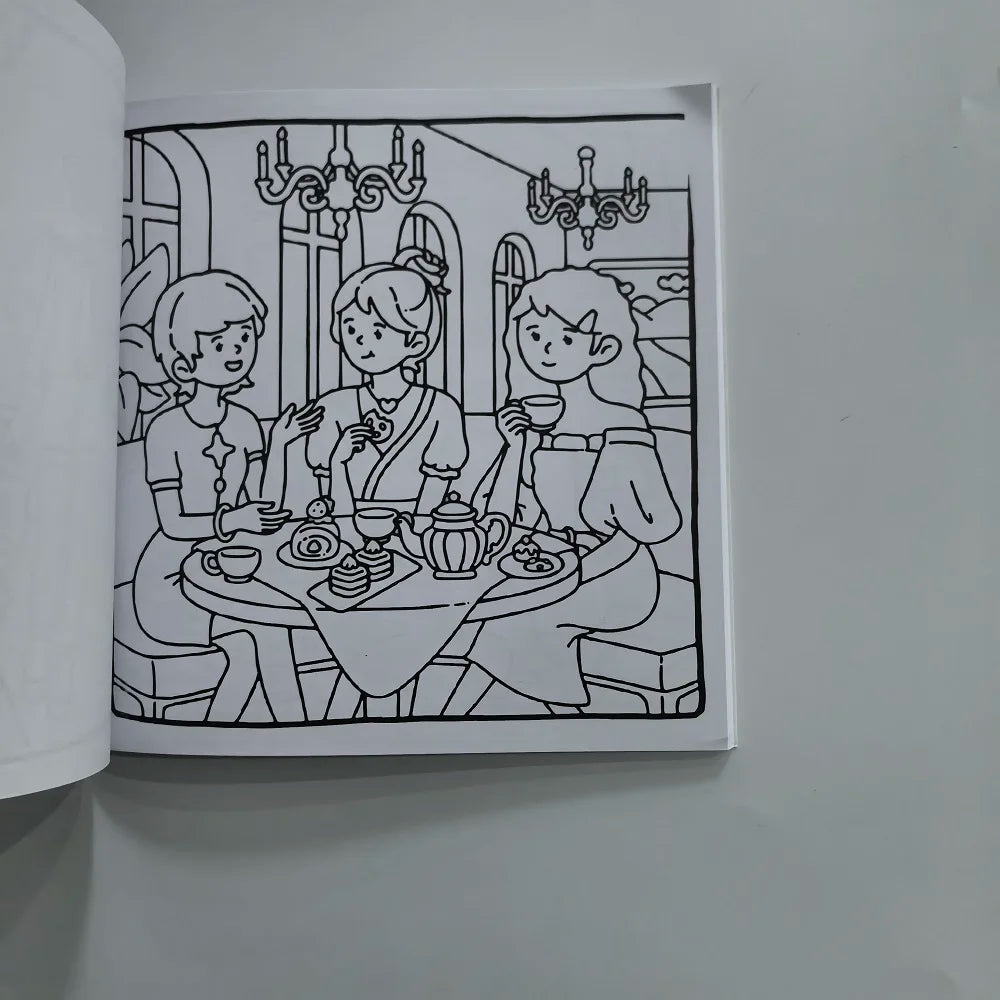Bestie Goals Cute Easy Coloring Book Friend Stress Relief Drawing