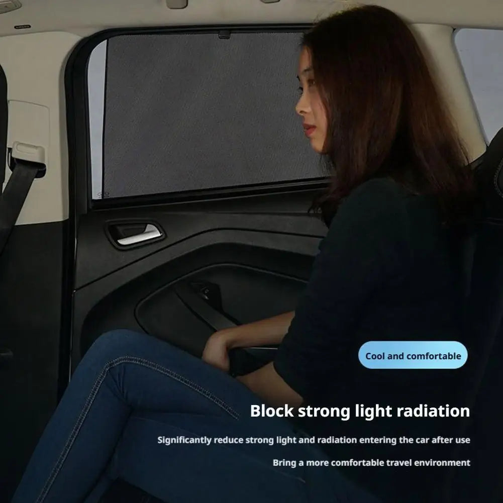 Universal Car Side Window Sunshad Automatic Retractable Curtain UV