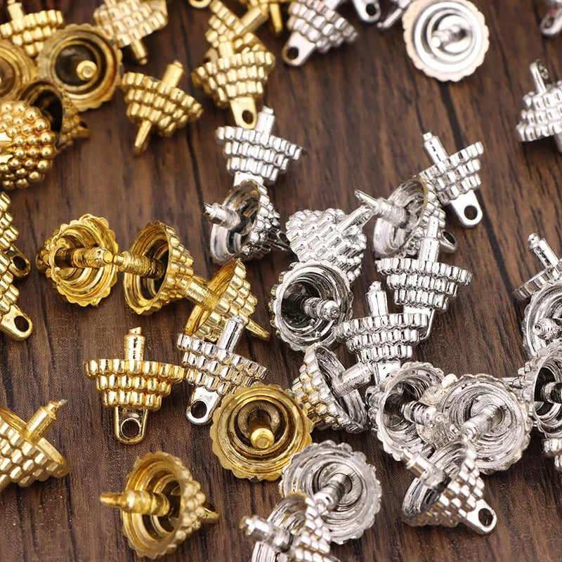 Christmas Ball Cap Pendant Holders – 50/100pcs Gold & Silver