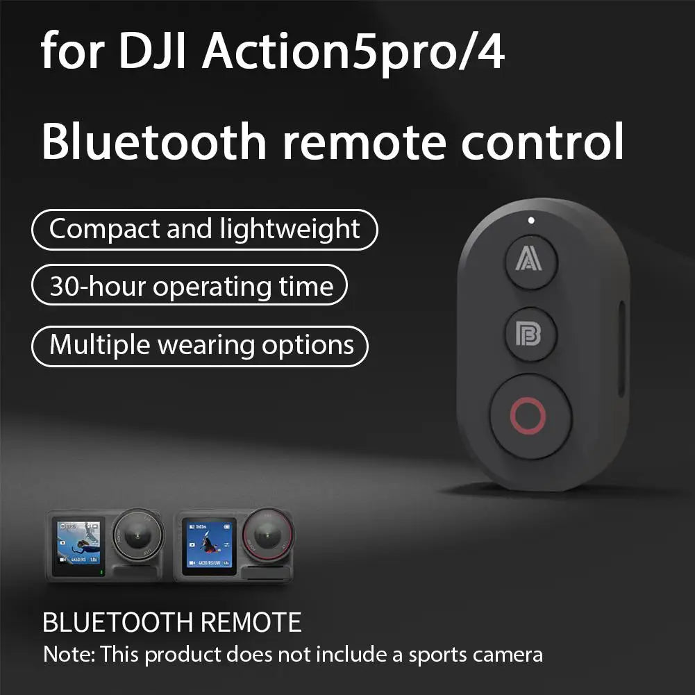 Bluetooth Remote for DJI Action 4/5 Pro – Wireless Selfie Shutter