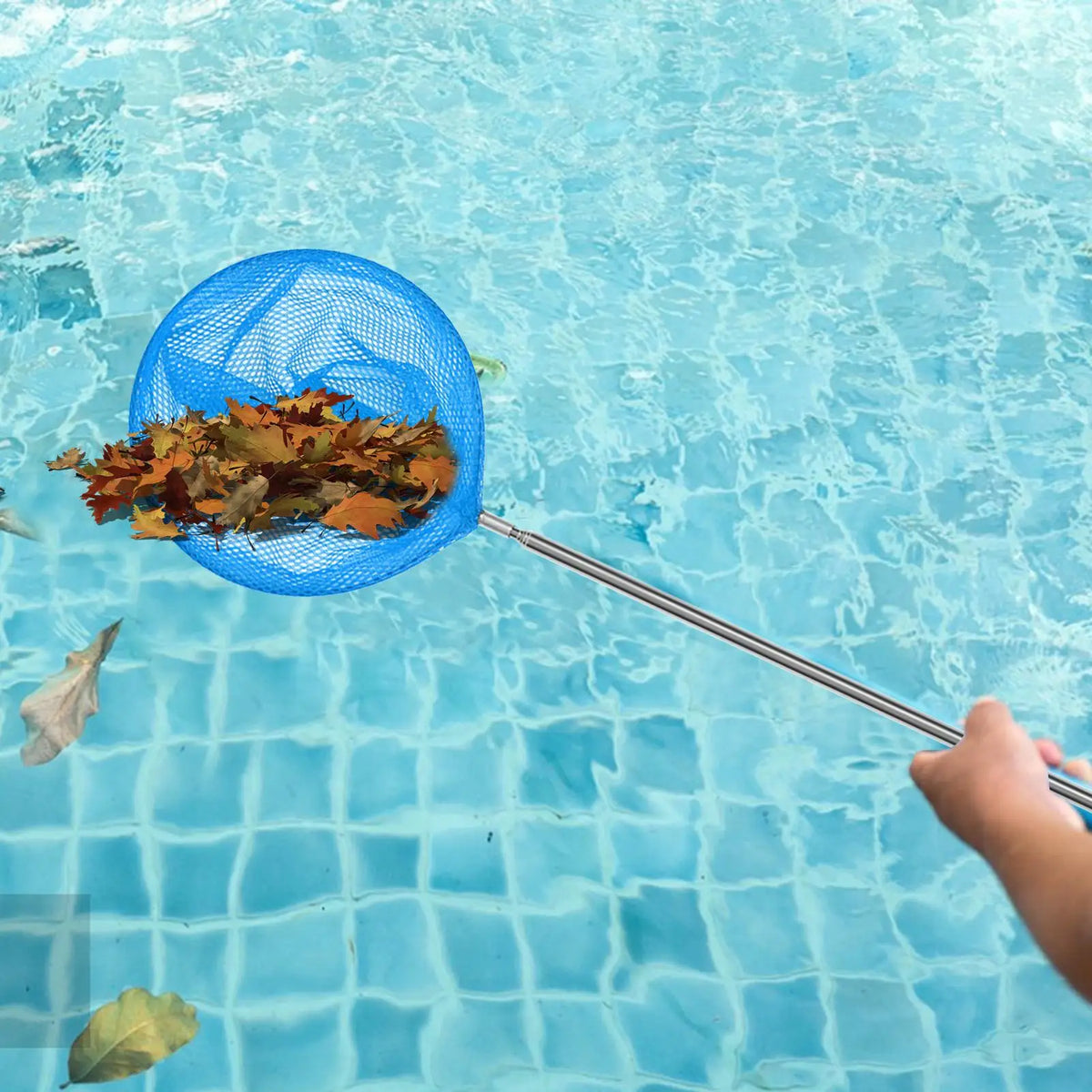 Kids Fishing Net Stainless Steel Telescopic Anti Slip Small Catcher