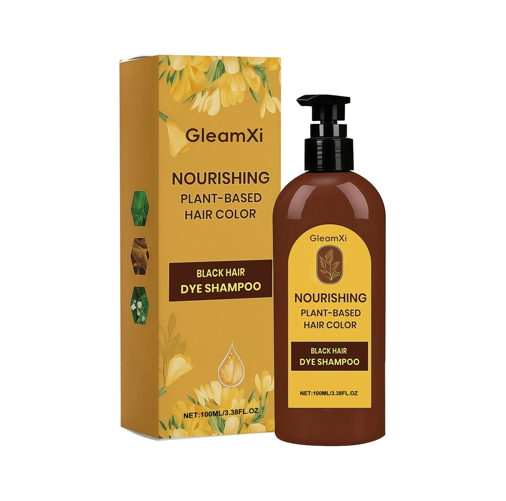 Hair Dye Shampoo Natural Black Chestnut Even Coloring Repair Gray