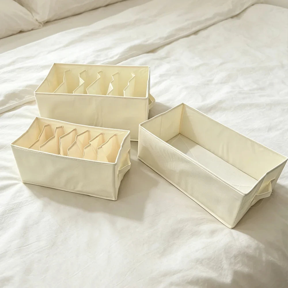 Portable Oxford Fabric Divided Drawer Storage Box Washable Closet