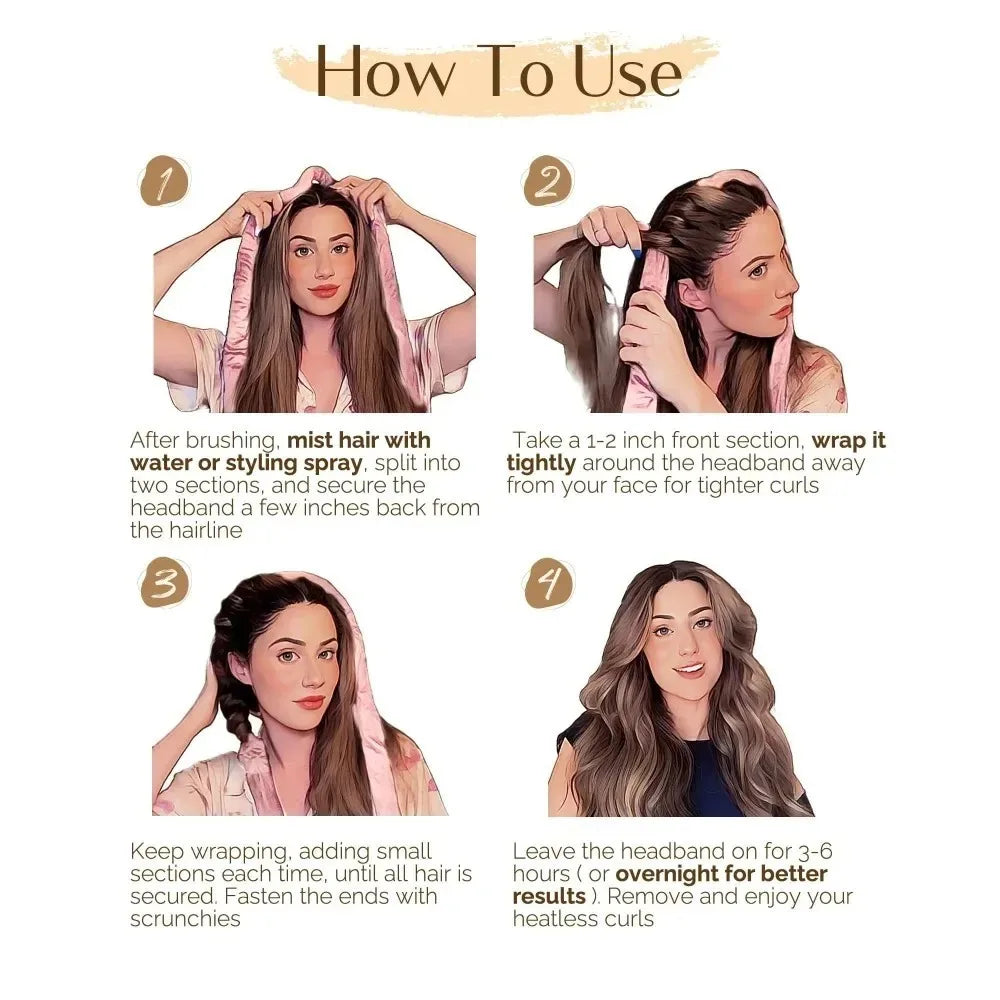 Heatless Hair Curler Set – Overnight Curls, No Heat Damage