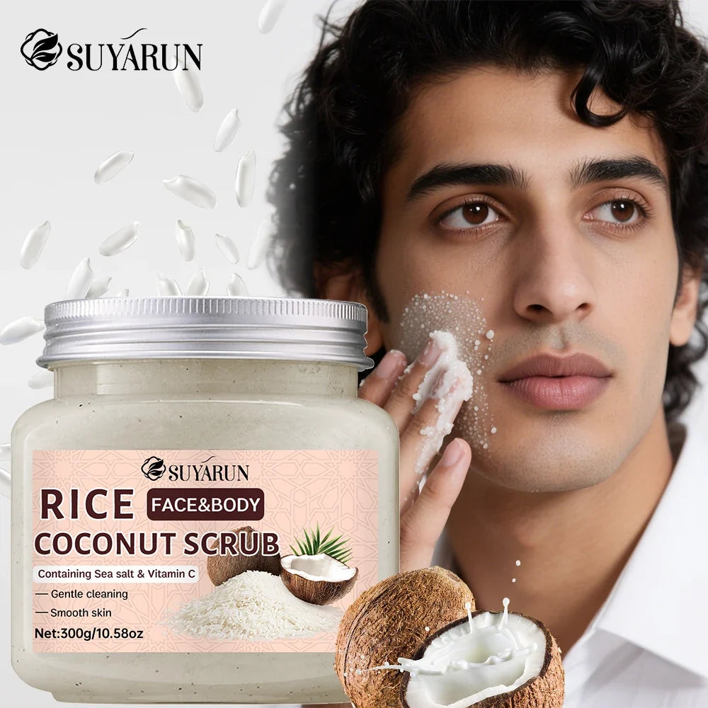 SUYARUN Rice & Coconut Exfoliating Scrub – Vegan, Sulfate-Free