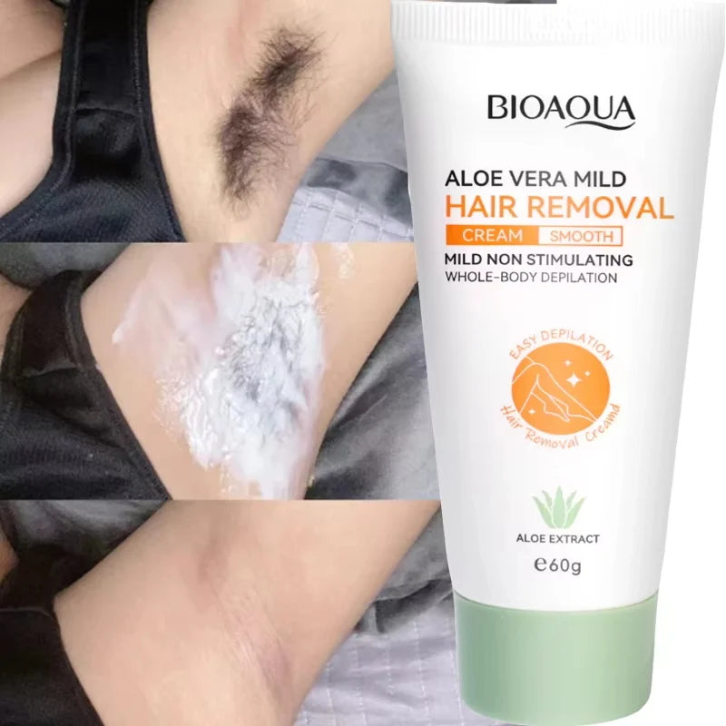 BIOAOUA Aloe Vera Hair Removal Cream – Gentle Body Depilatory
