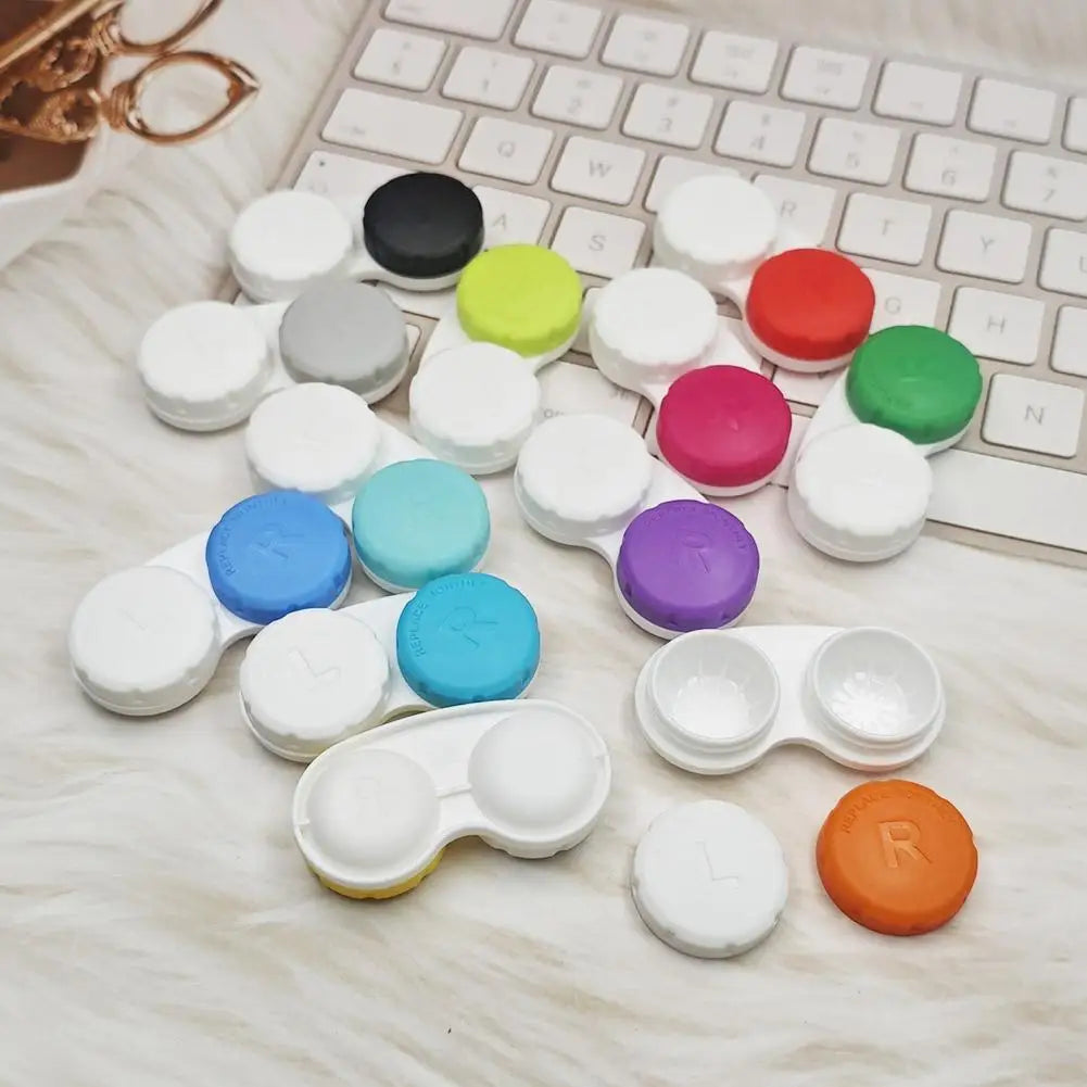 12-Pack Colorful Contact Lens Cases – Travel Holder Kit