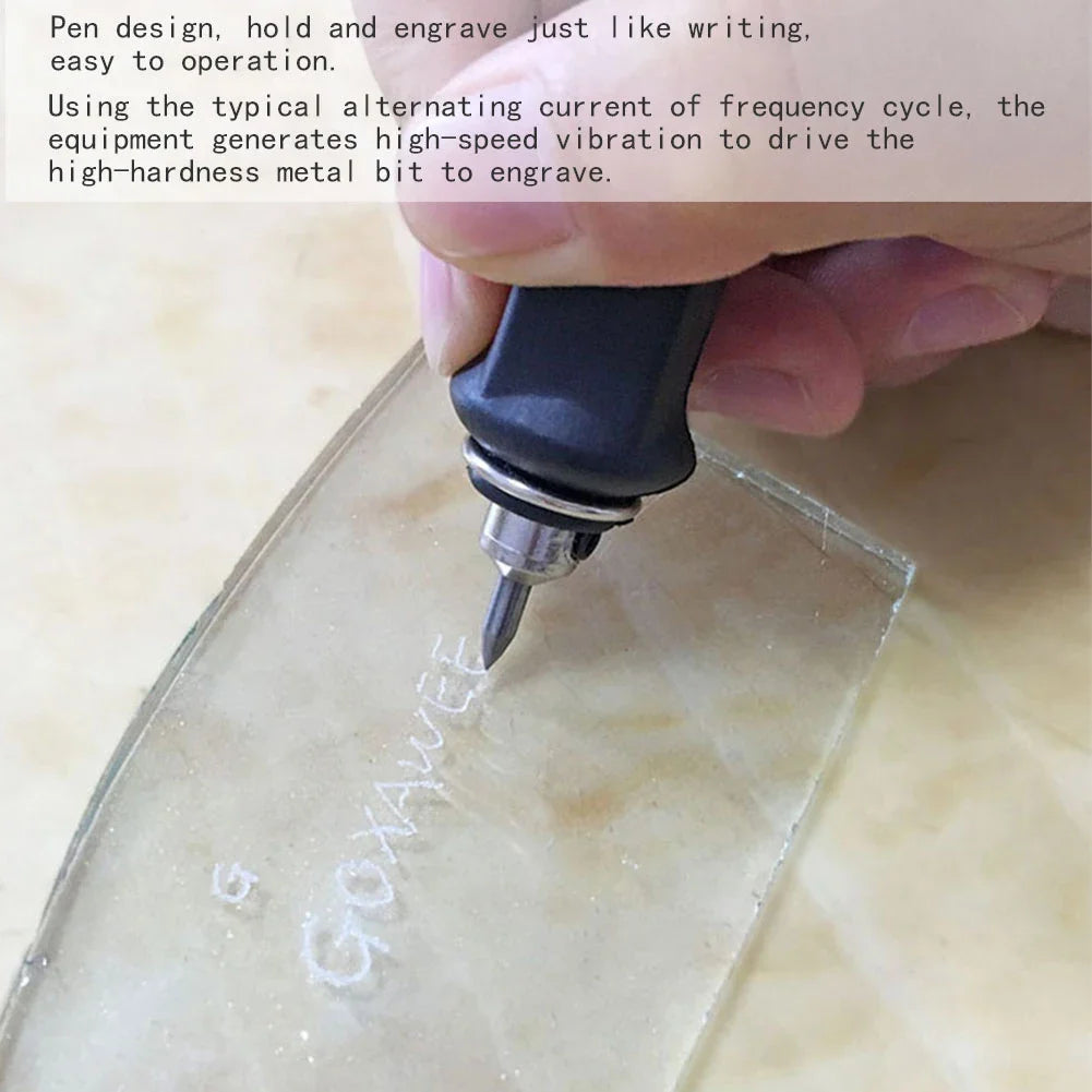 25W Electric Engraving Pen – Metal, Glass, Wood & Plastic