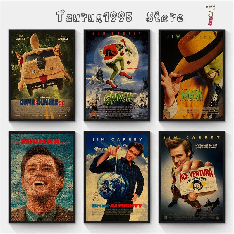 Vintage Kraft Paper Movie Posters – Classic Film Wall Art Prints