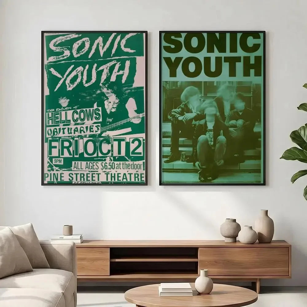 Sonic Youth Band HD Poster – Waterproof Sticky Wall Art Decor