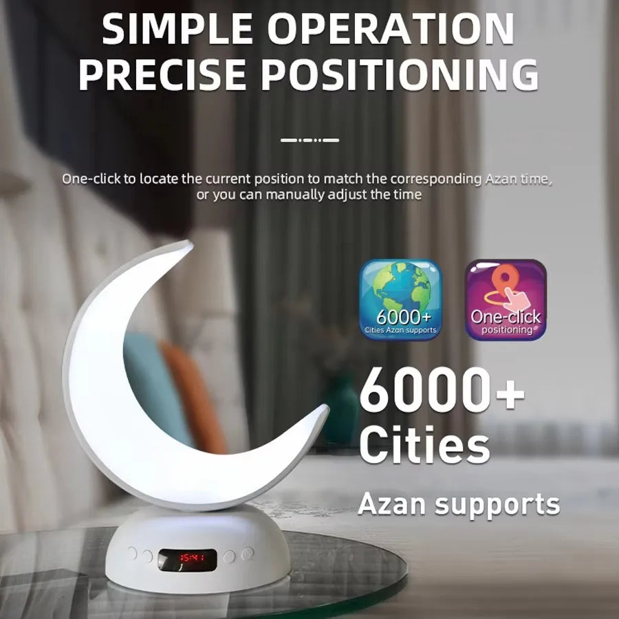 AyeBeau Quran Azan Clock Bluetooth Speaker & Night Light