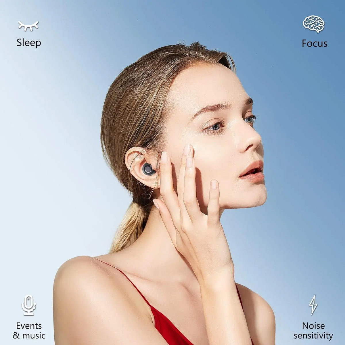 Noise Cancelling Silicone Ear Plugs for Sleeping | Reusable
