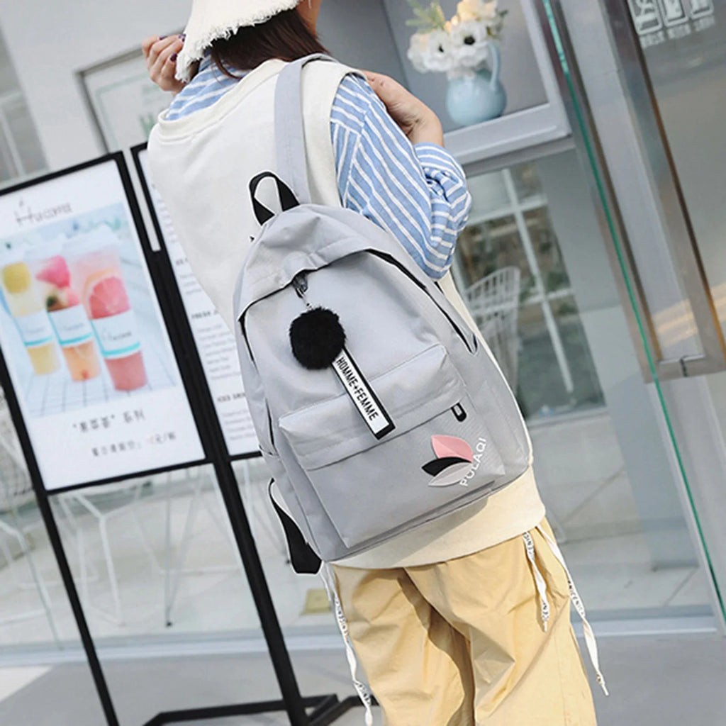 Women's Waterproof Canvas Backpack | Laptop Sleeve School Bag