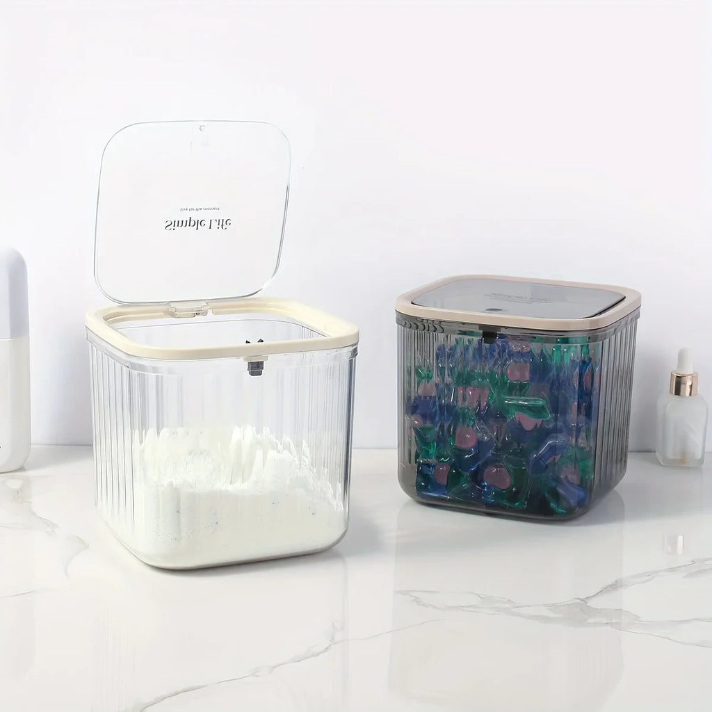 Capacity Plastic Jars Laundry Organization Storage Boxes Detergent