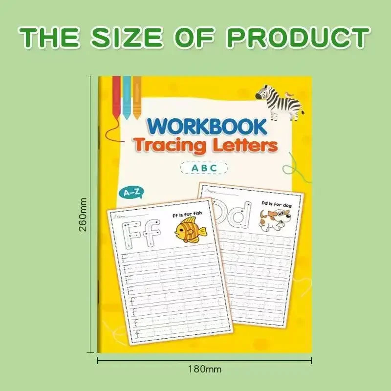 32 Pages Alphabet Tracing Workbook Kids Ages 3-6 Preschool