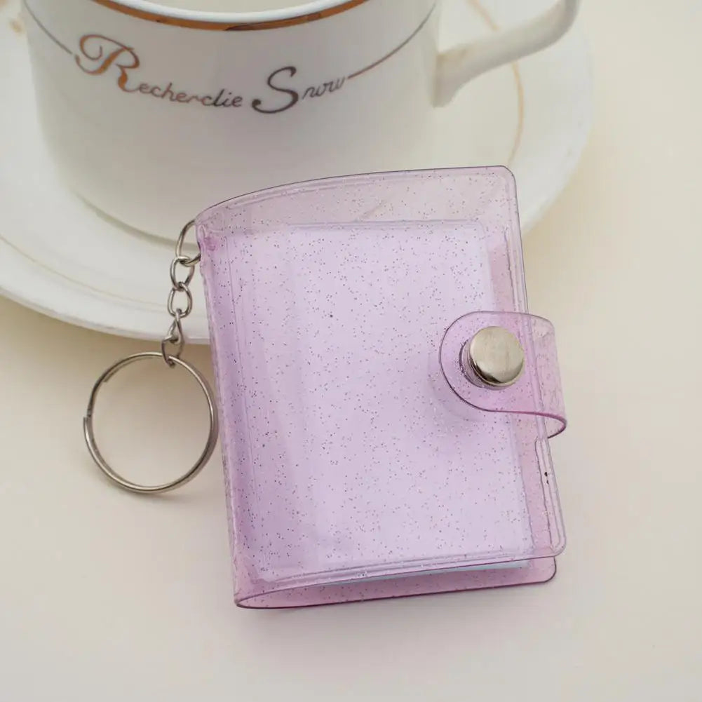 Mini Keychain Photo Album – 16 Pocket 1-Inch Card Holder