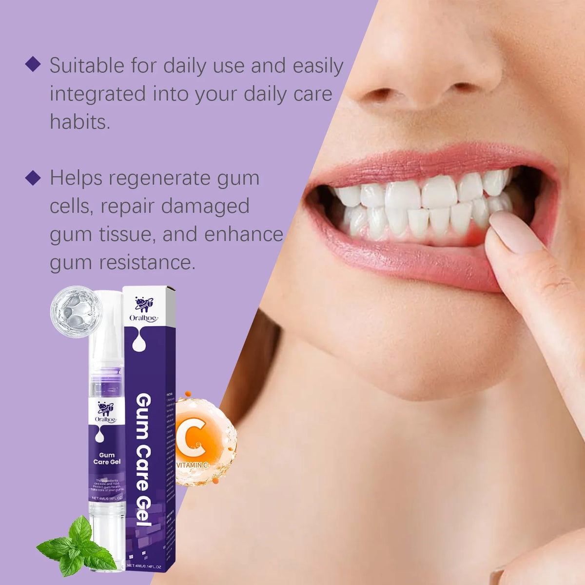 Purple Gum Care Gel – Stain Removal & Bright Teeth Daily Gel