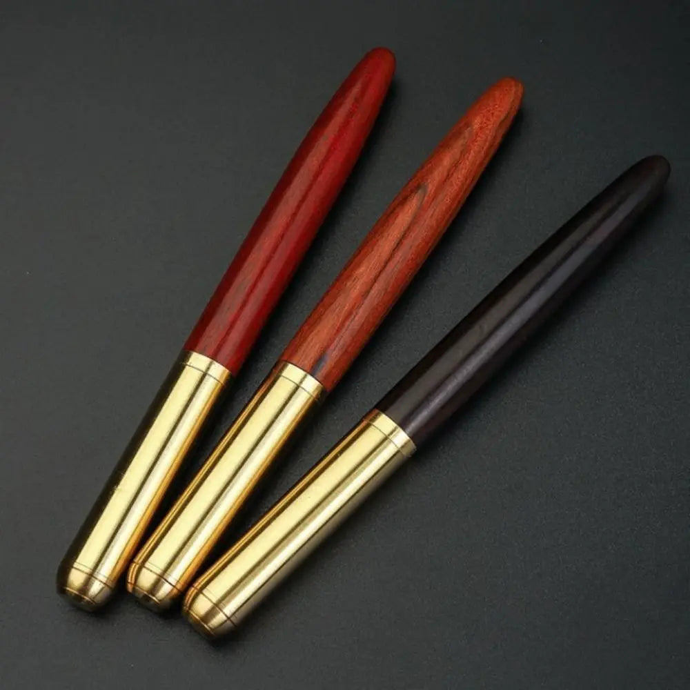 Wood & Brass Fountain Pen – 0.7mm Calligraphy Signature Pen