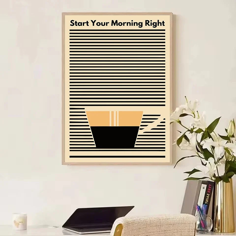 "More Espresso" Funny Coffee Quote Canvas Kitchen Wall Art
