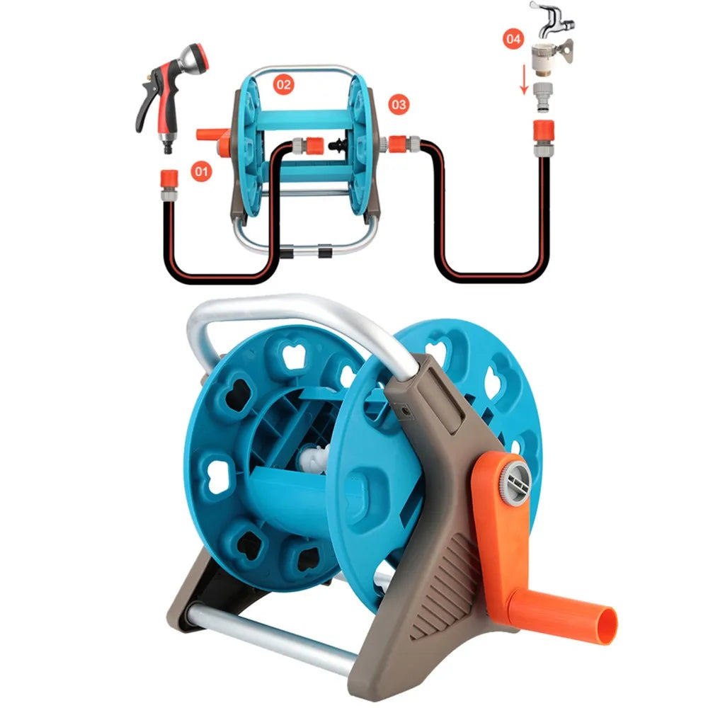 Portable Garden Hose Reel Cart – Lightweight Trolley & Hand Crank