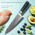 67-Layer Damascus Steel Chef Knife – 8" Kitchen Cleaver