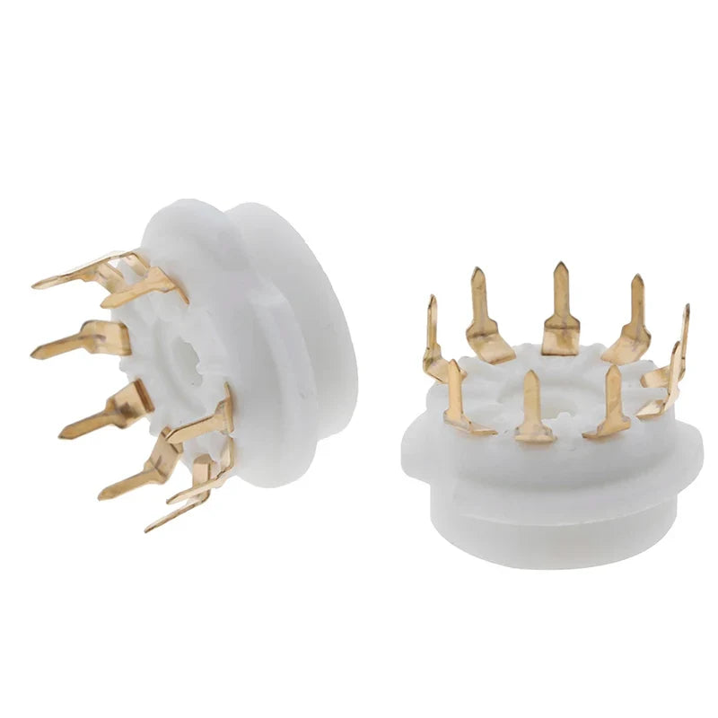 Gold-Plated 9-Pin Ceramic Tube Socket for 12AX7 ECC83 EL84