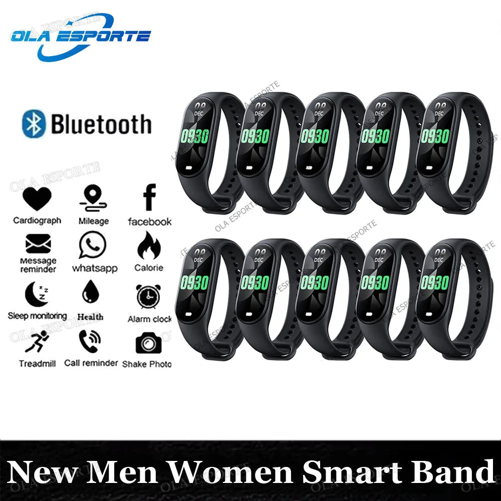 10-Pack Smart Fitness Band | Heart Rate, Sleep & GPS Tracker