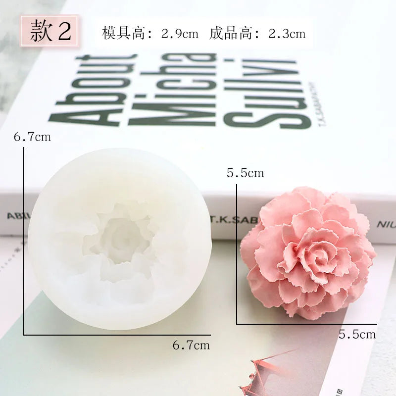 3D Flower Silicone Mold – Soap, Candle & Cake DIY Tool