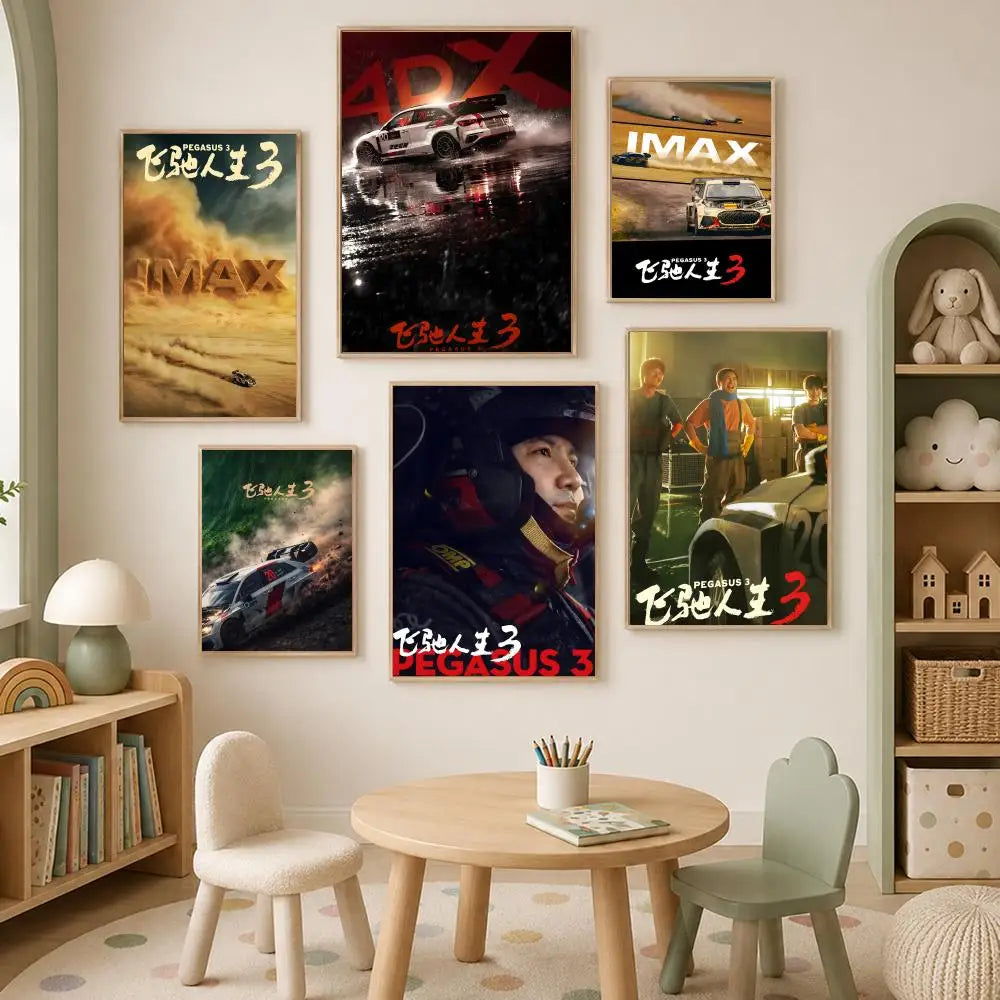 Pegasus Self-Stick HD PVC Wall Art Poster – Waterproof Decor