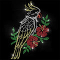 Large Rhinestone Parrot Iron-On Patch – 11.6" Sequin Appliqué