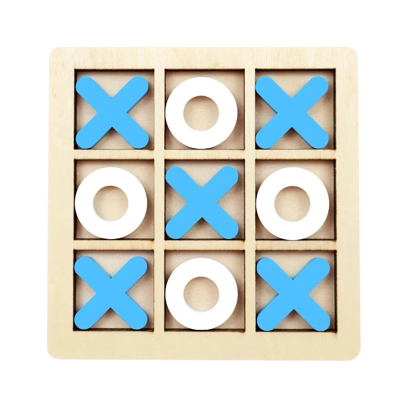 Wooden Tic-Tac-Toe Puzzle Game – Classic Family Strategy Toy