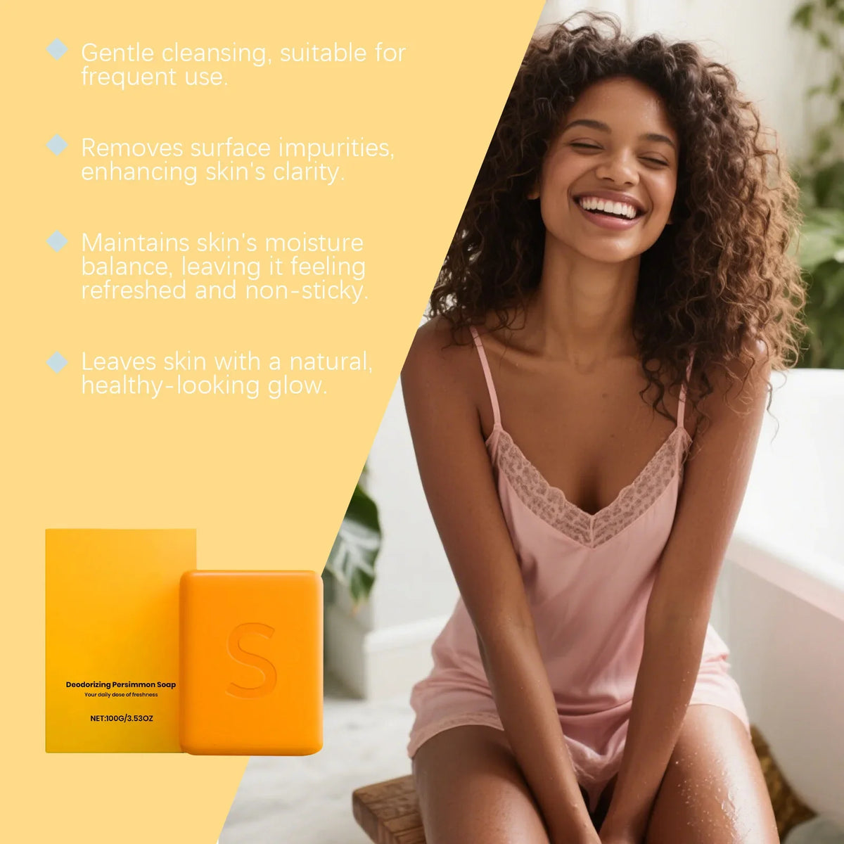 Persimmon Bath Soap Bar – Cleanse, Moisturize & Fruity Scent