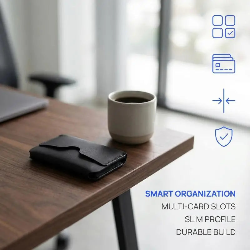 Magnetic Mini Folding Wallet | ID Card Holder & Coin Purse EDC