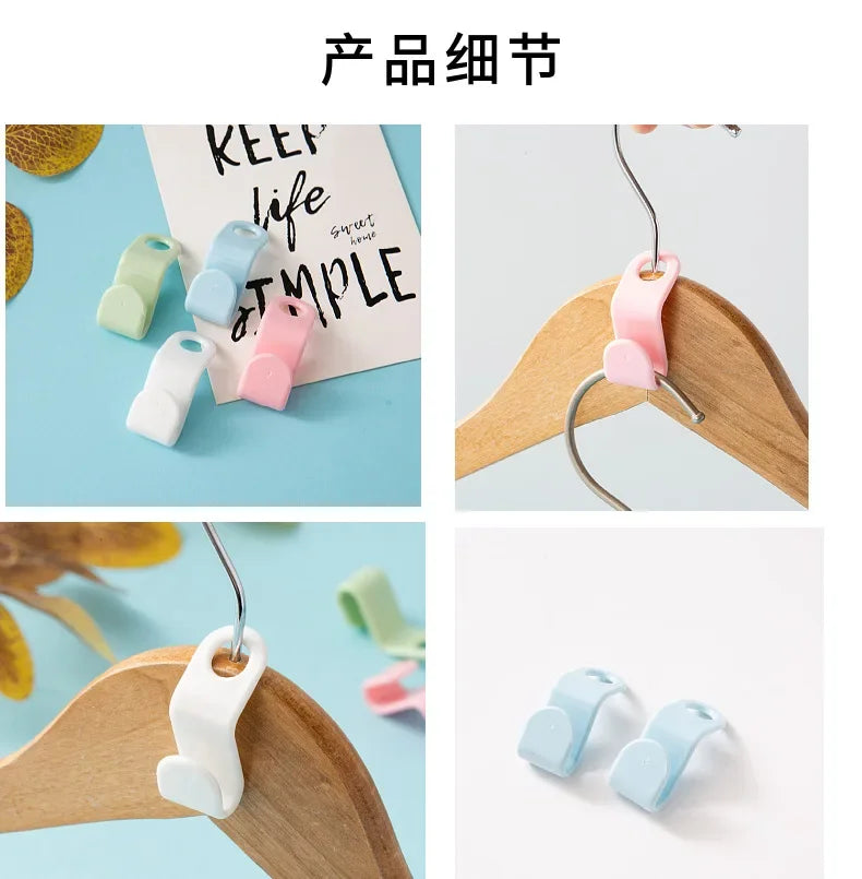 Clothes Hanger Connector Hooks – Closet Space-Saving Organizer