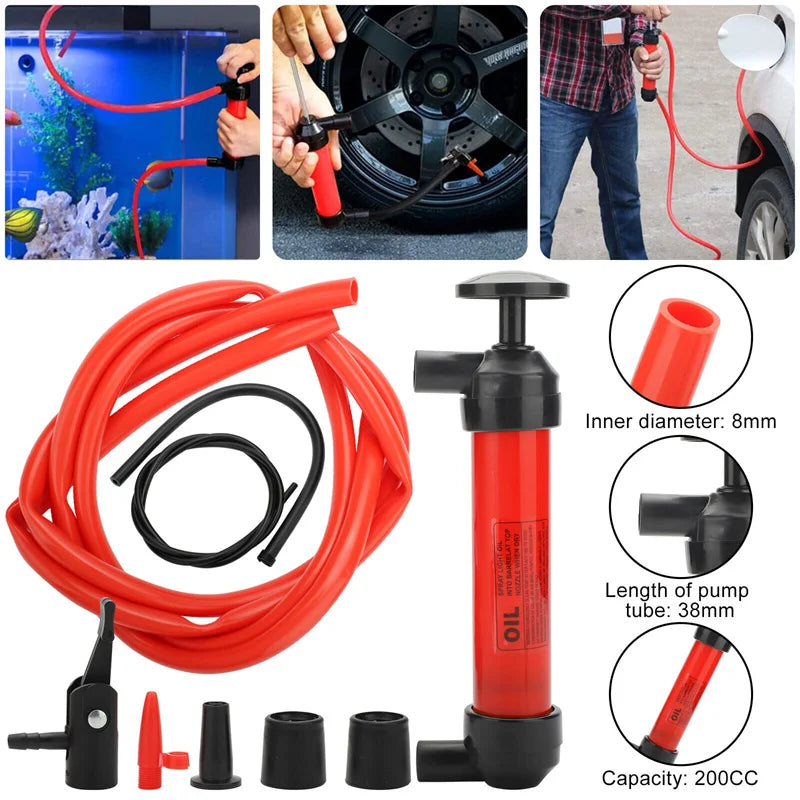 3-in-1 Manual Hand Pump Kit – Fuel, Liquid & Air Transfer
