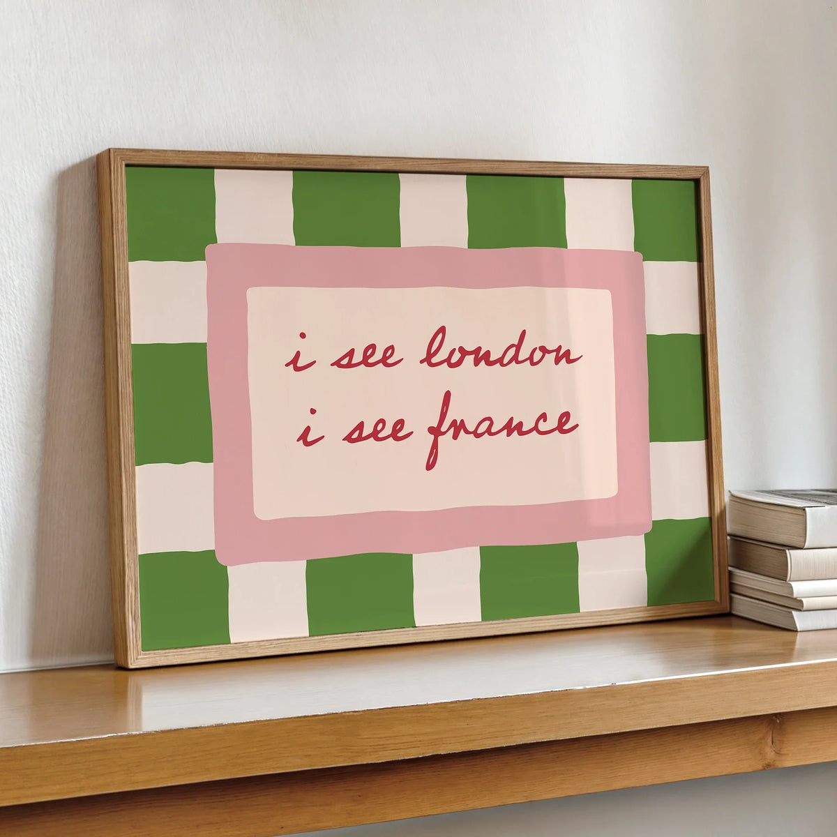 "I See London I See France" Funny Canvas Wall Art Print