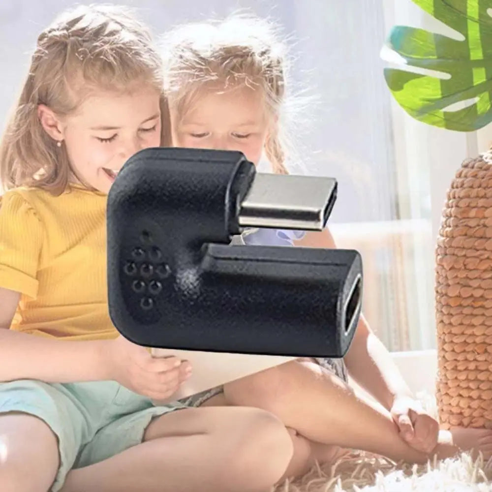 180° Angled USB-C Male to Female Adapter | U-Shape Converter