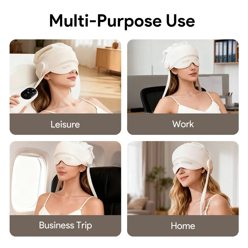 Graphene Heating Head Massager – Air Pressure & Eye Compress