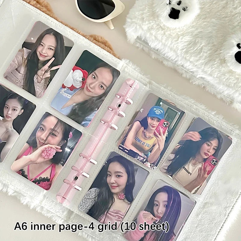 A6 Plush Ballet Bowknot Photocard Binder Album – Kpop Holder