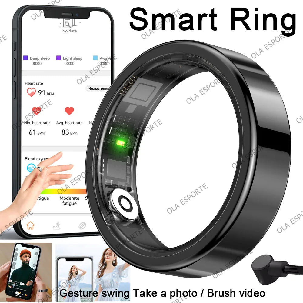 2026 Smart Ring Heart Rate Blood Pressure Sleep Monitoring Motion
