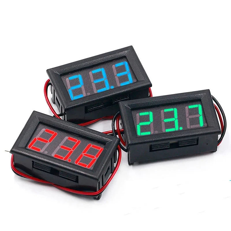 2-Wire Digital Voltmeter DC 5V–120V | Anti-Reverse EV Meter