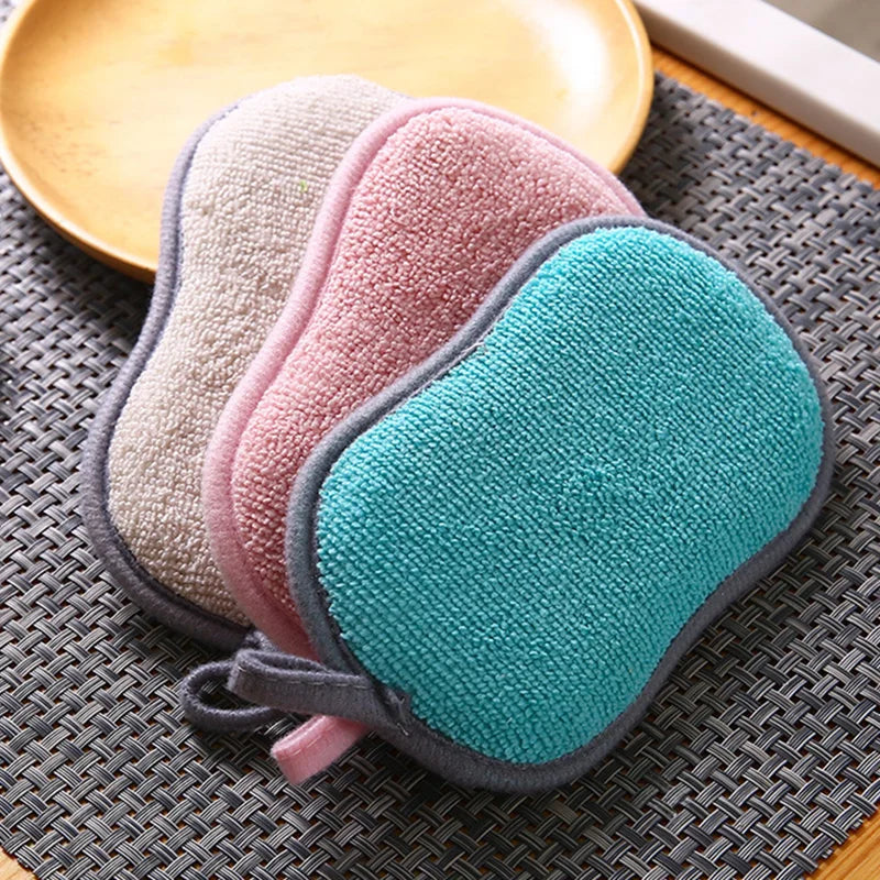 Multipurpose Microfiber Kitchen Scrub Sponges – 5 Pack