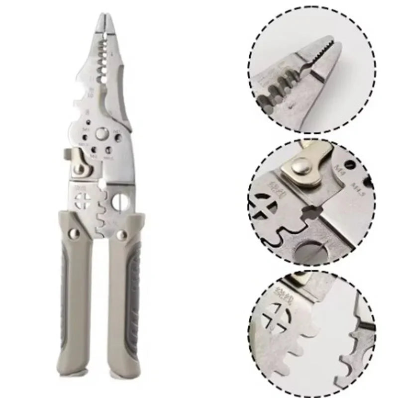 Wire Stripper Decrustation Pliers Crimper Cable Cutter