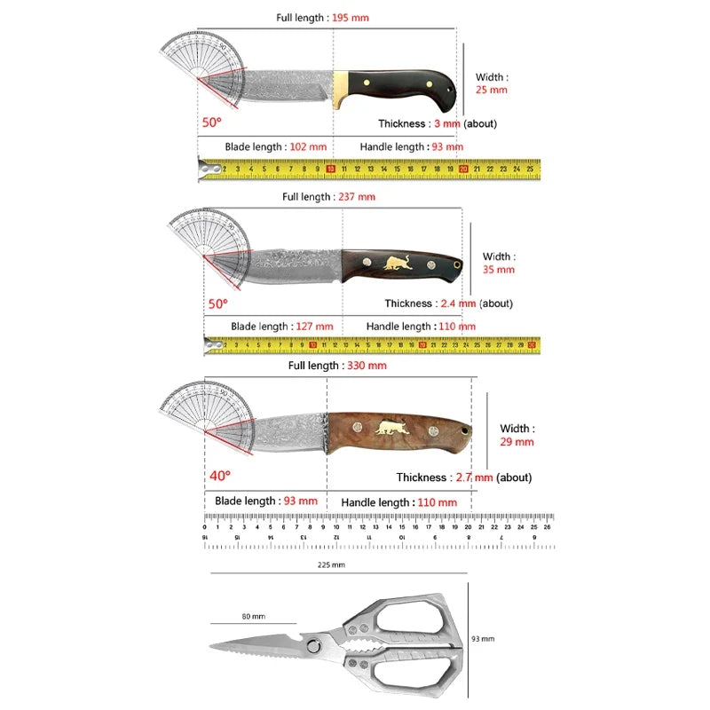Damascus VG10 Steel Kitchen Knife – Wood Handle | InLeung