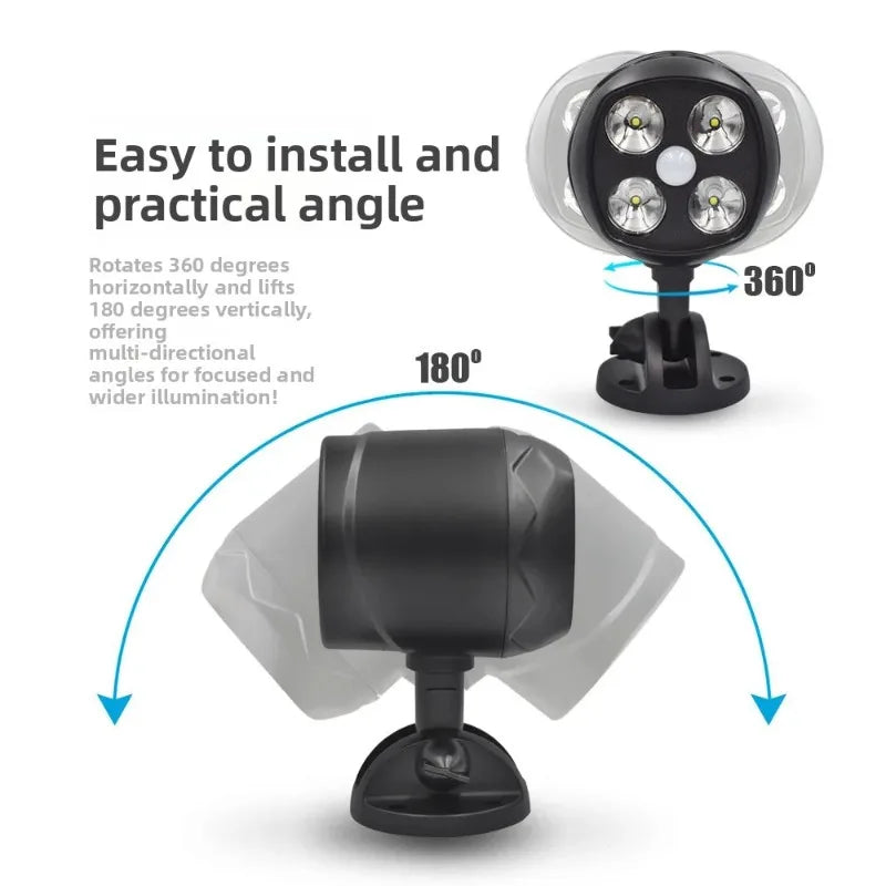 LED Motion Sensor Outdoor Wall Light | Battery Powered, Waterproof