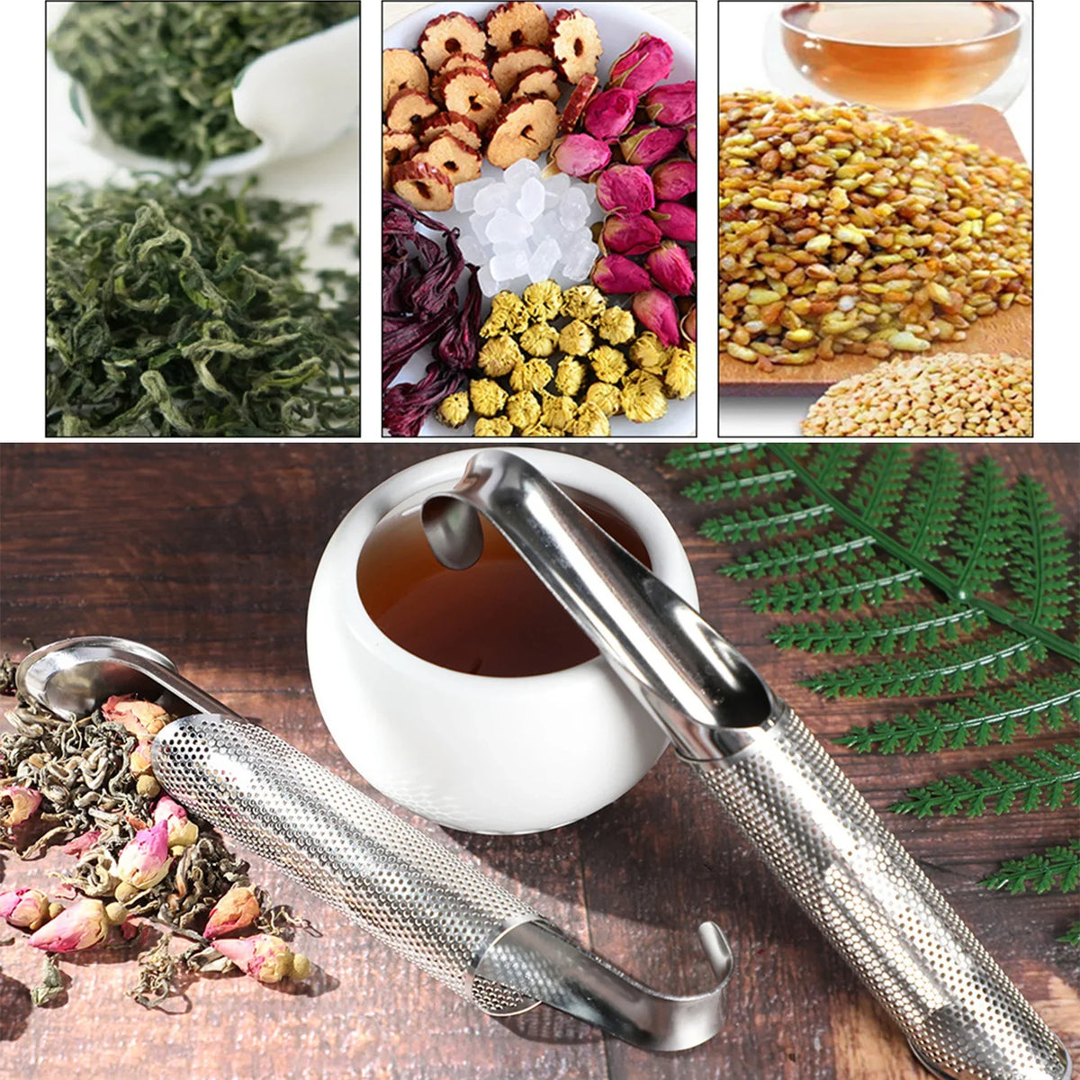 Stainless Steel Pipe Tea Infuser | Loose Leaf Diffuser Filter