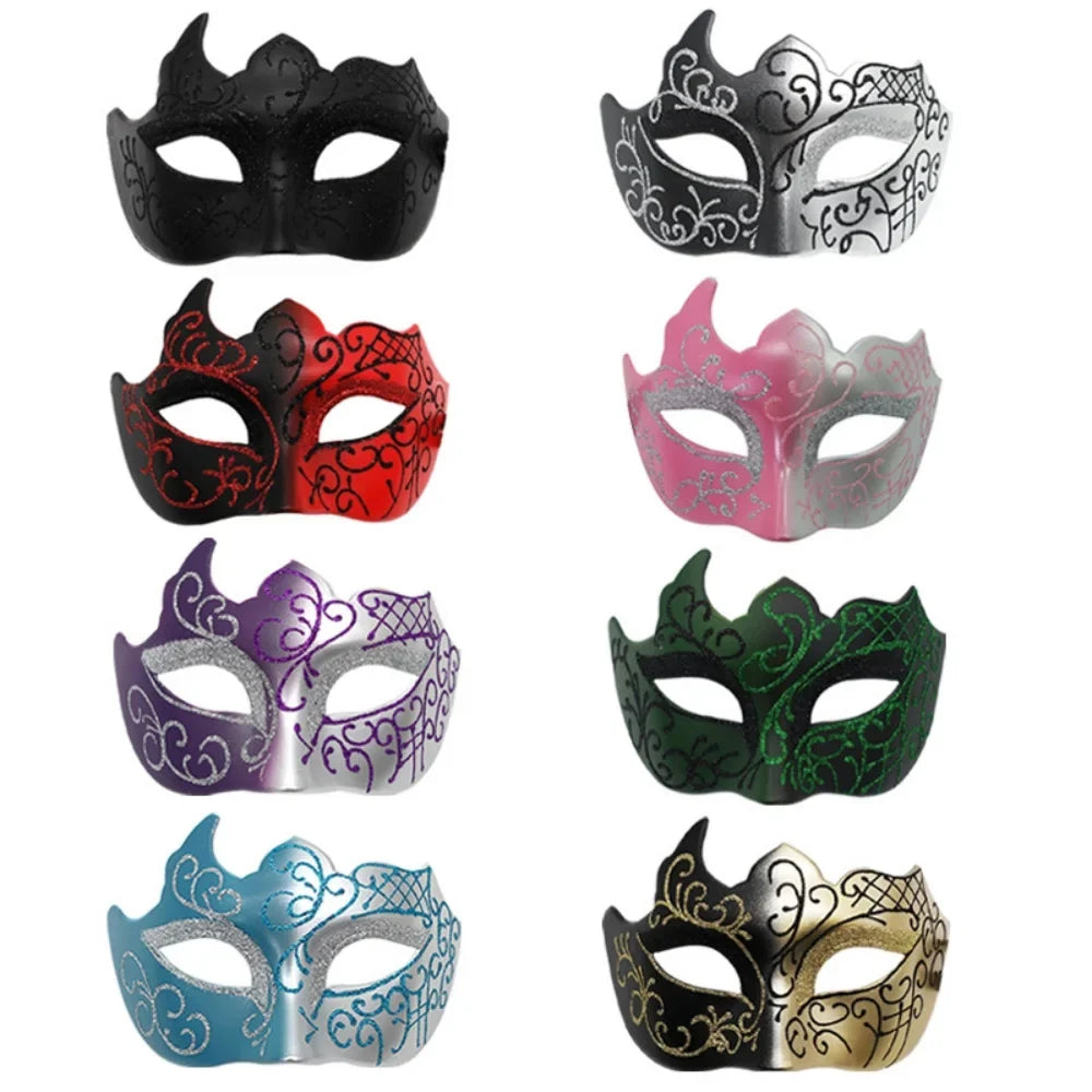 Couple Masks Lace Women Mask Men Painted Half Face Eye Party